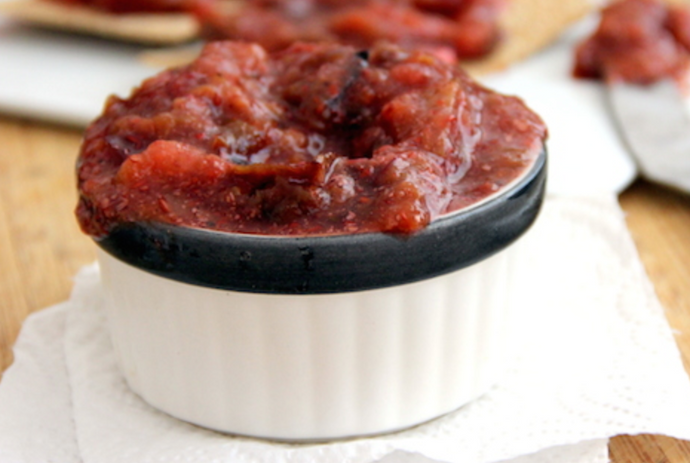 Homemade Quick and Easy Ground Flax Seed and Plum Jam